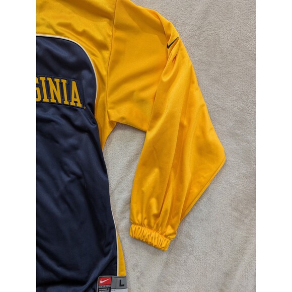 Vintage Nike Team Issued West Virginia Basketball Warm Up Shirt Size L Button Up - Picture 8 of 16